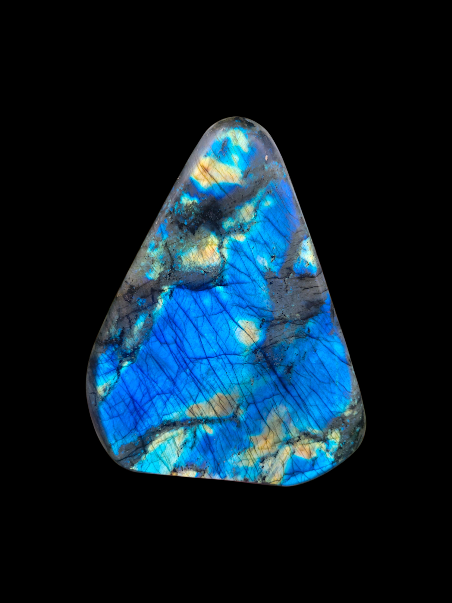 🌌 XL Labradorite Freeform — Full Flash on Both Sides