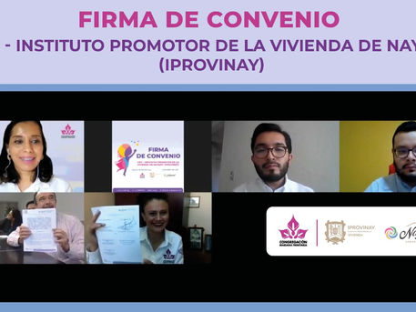 PARA PROMOVER VIVIENDA DIGNA EN NAYARIT, CMT Y EL IPROVINAY FIRMAN CONVENIO