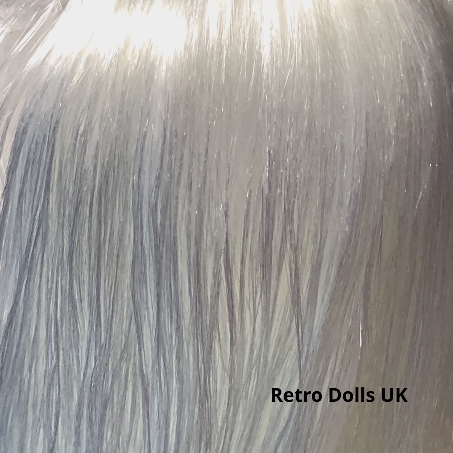 Metallic White Nylon doll hair from The Doll Hair Emporium