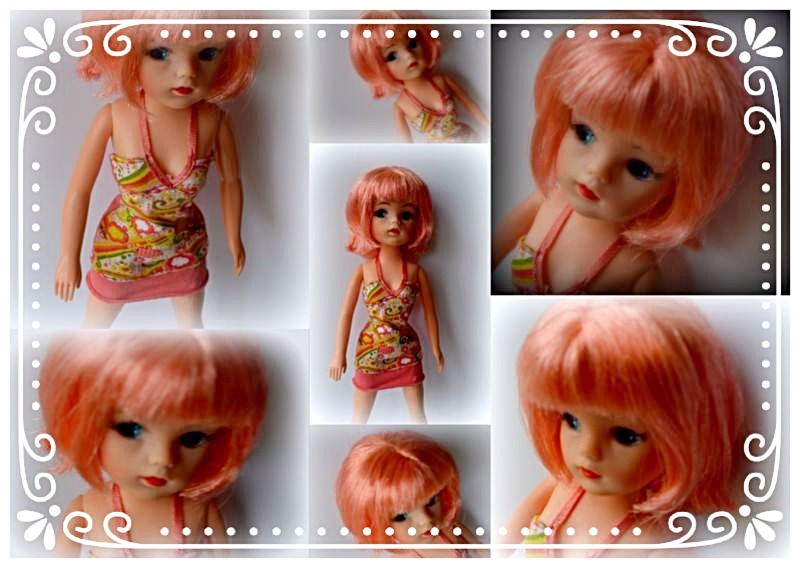 Pedigree Sindy® custom reroot by Melanie@RetroDollsUK©  rerooted in Kiwi Nylon doll hair