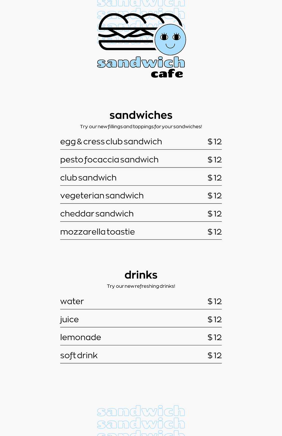 Thumbnail: 3 Clean Simple Modern Food Menu Template (CANVA)