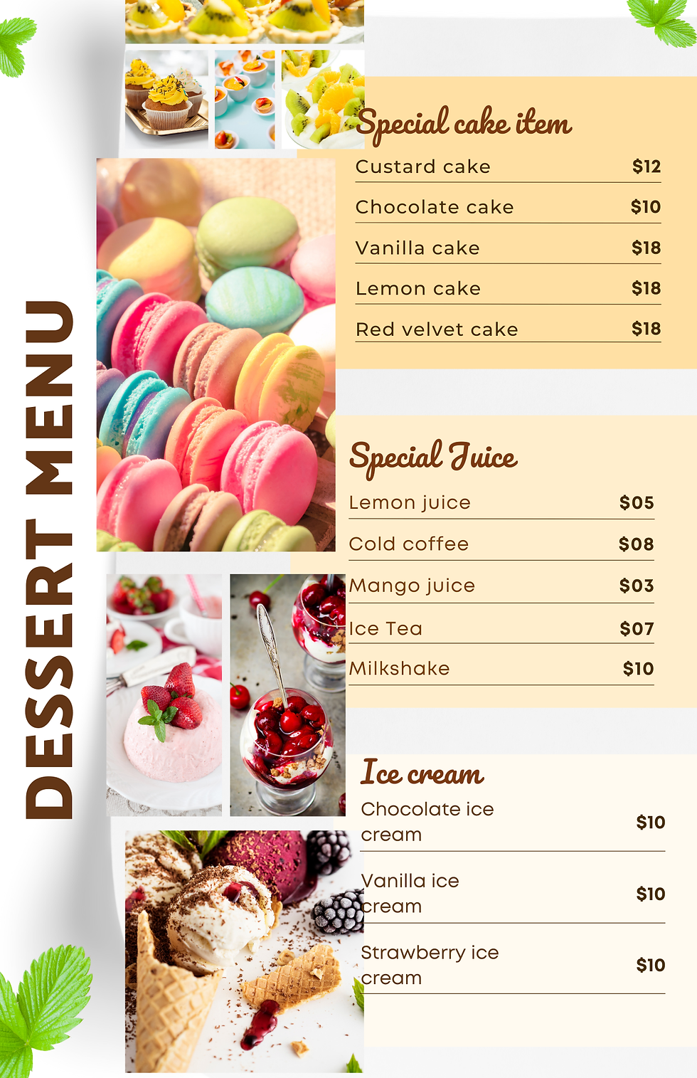 Thumbnail: 3 Professional Modern Food Menu Template (CANVA)