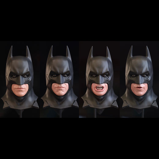 PAINTED - PREORDER - 1:6 Batman Begins Cowl 2.0 | OT-Customs