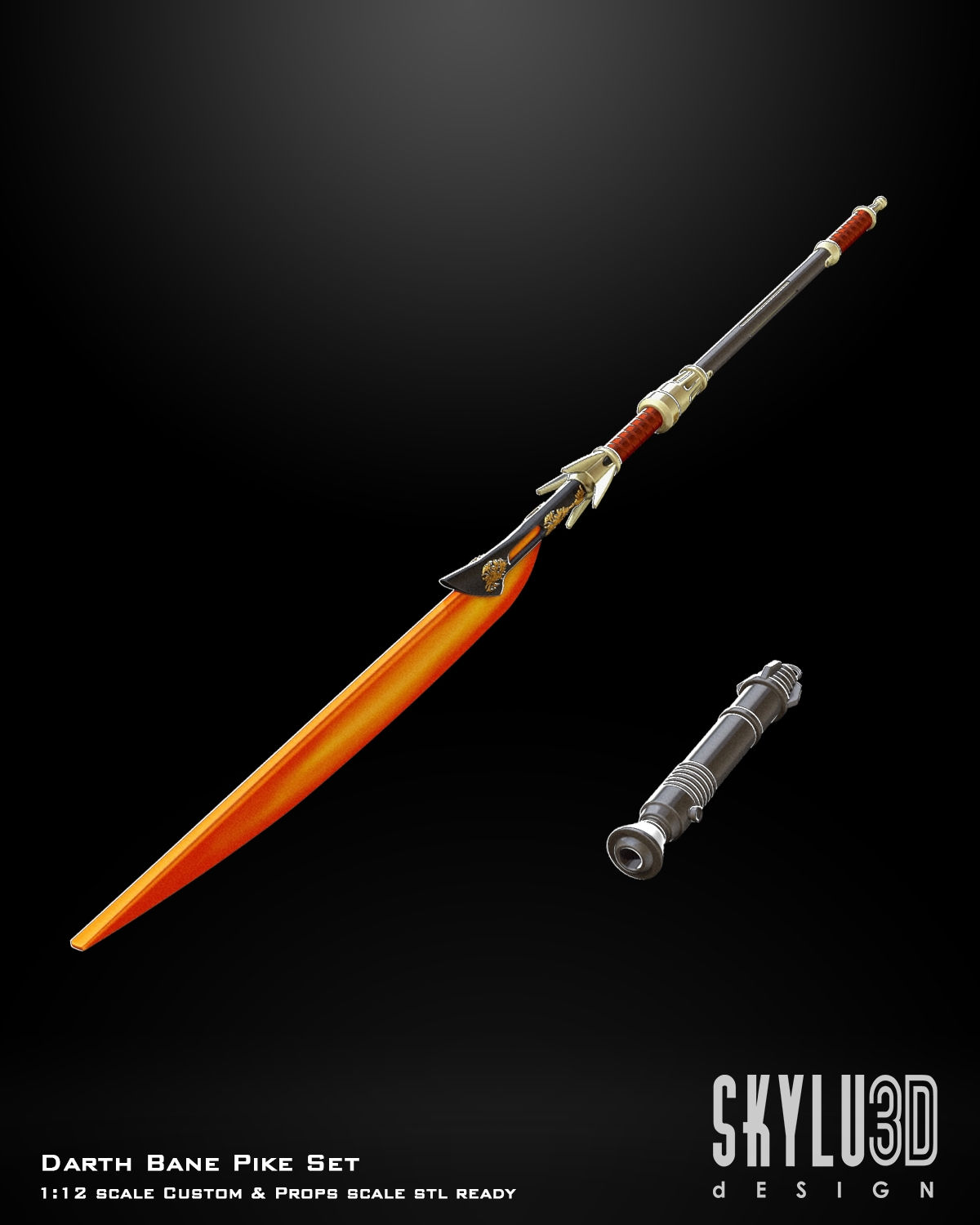 UNPAINTED - Darth Bane Pike Set