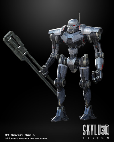 UNPAINTED - DT-Series Sentry Droid Articulated Figure Kit | OT-Customs