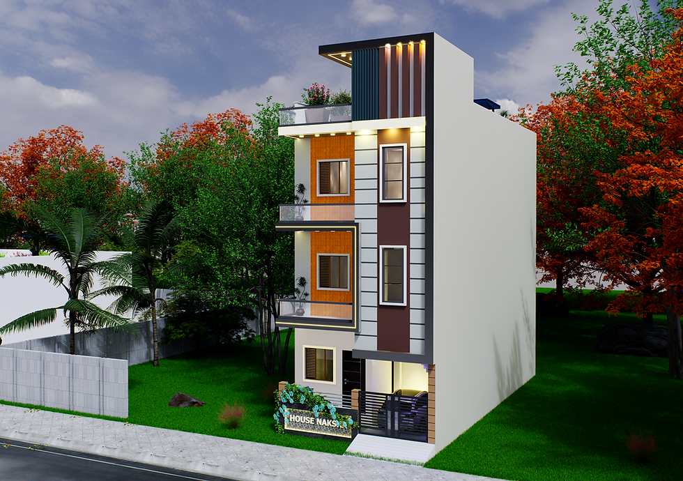 Thumbnail: 20X50 3BHK West Facing House Plan