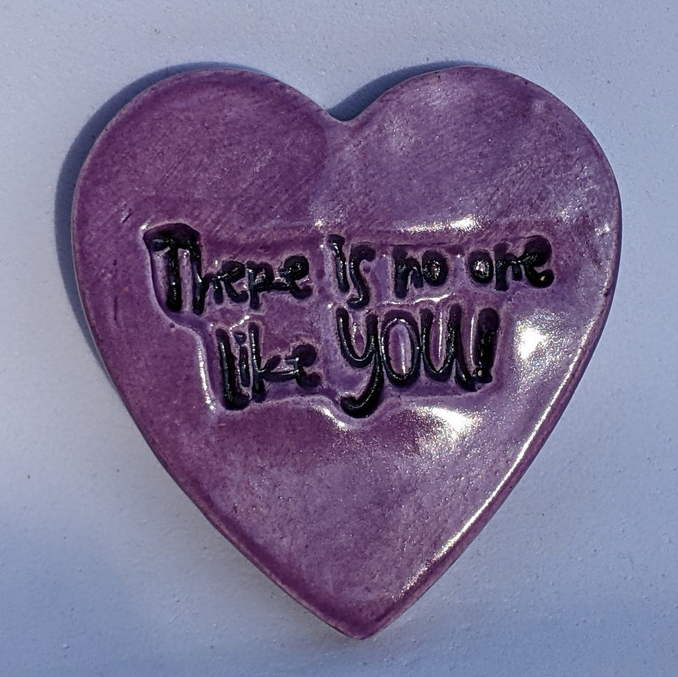 Thumbnail: THERE IS NO ONE LIKE YOU! Heart Stone - Amethyst Purple