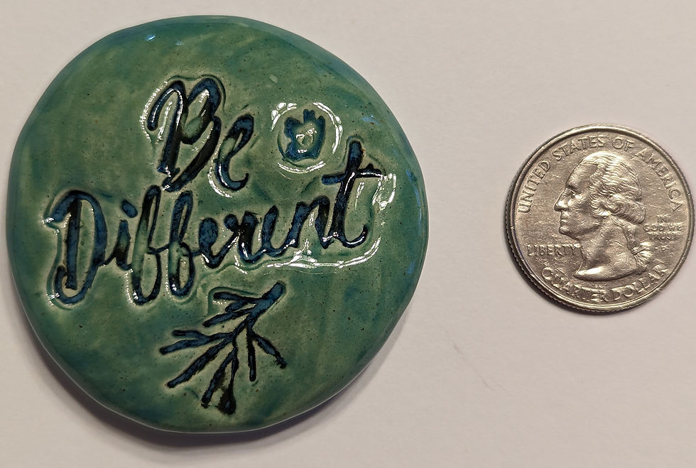 Thumbnail: BE DIFFERENT Pocket Stone - Aquamarine