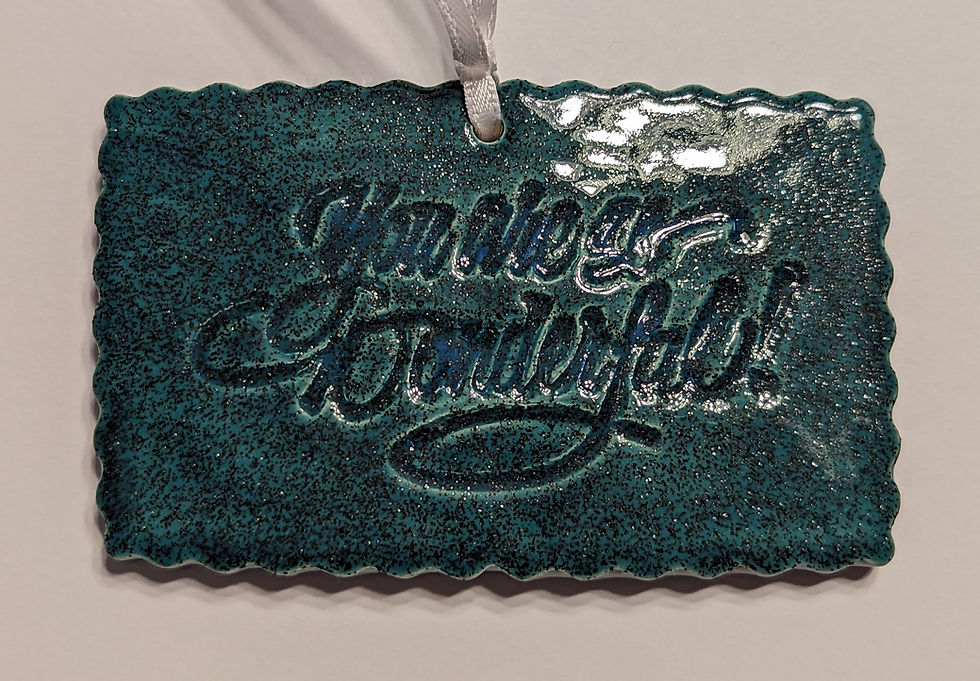 Thumbnail: YOU ARE SO WONDERFUL! Christmas Ornament - Teal Shimmer