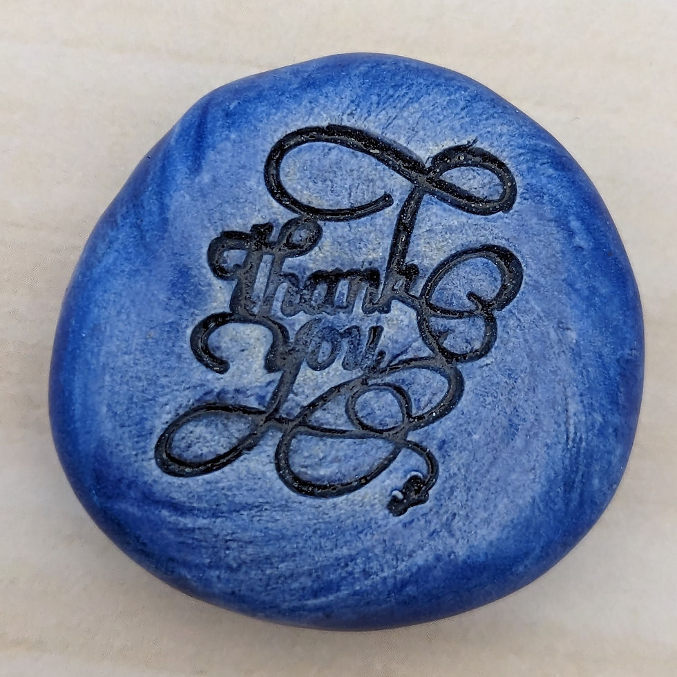 Thumbnail: THANK YOU Pocket Stone - Exotic Blue