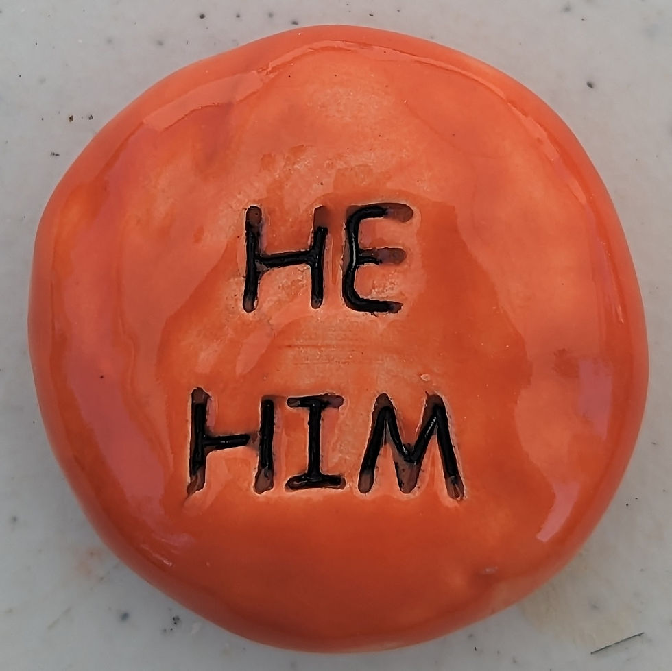 HE / HIM Pocket Stone - Carrot Orange