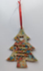 Thumbnail: SURROUNDED by LOVE Christmas Tree Ornament - Kaleidoscope
