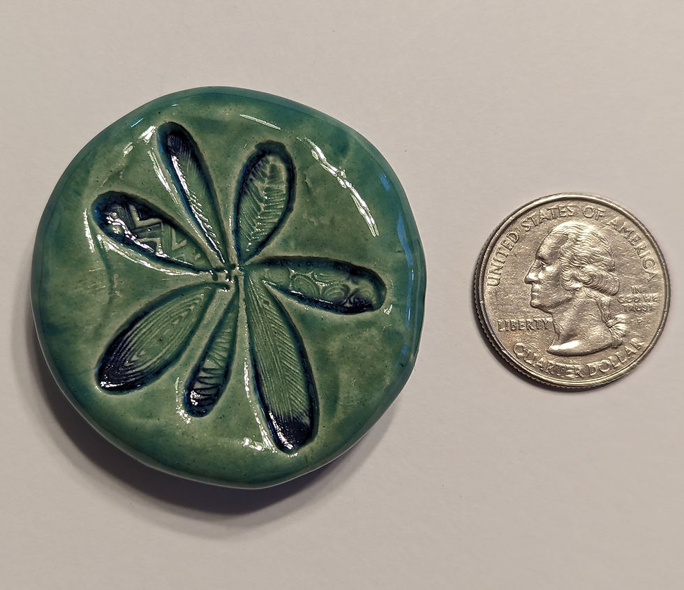 Thumbnail: WHIMSICAL FLOWER Pocket Stone - Aquamarine