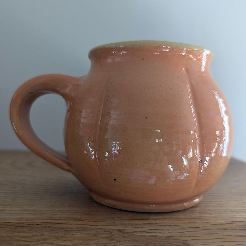 Thumbnail: PUMPKIN MUG by TC Pottery Studio - Tangelo Celadon & Real Orange