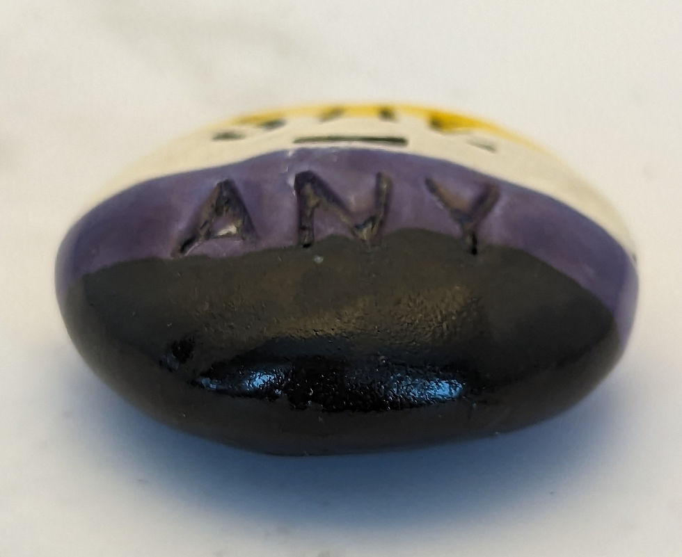 Thumbnail: NON-BINARY SHE / ANY Pocket Stone - Art Glazes