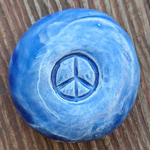 PEACE SIGN Magnet - Sapphire Blue