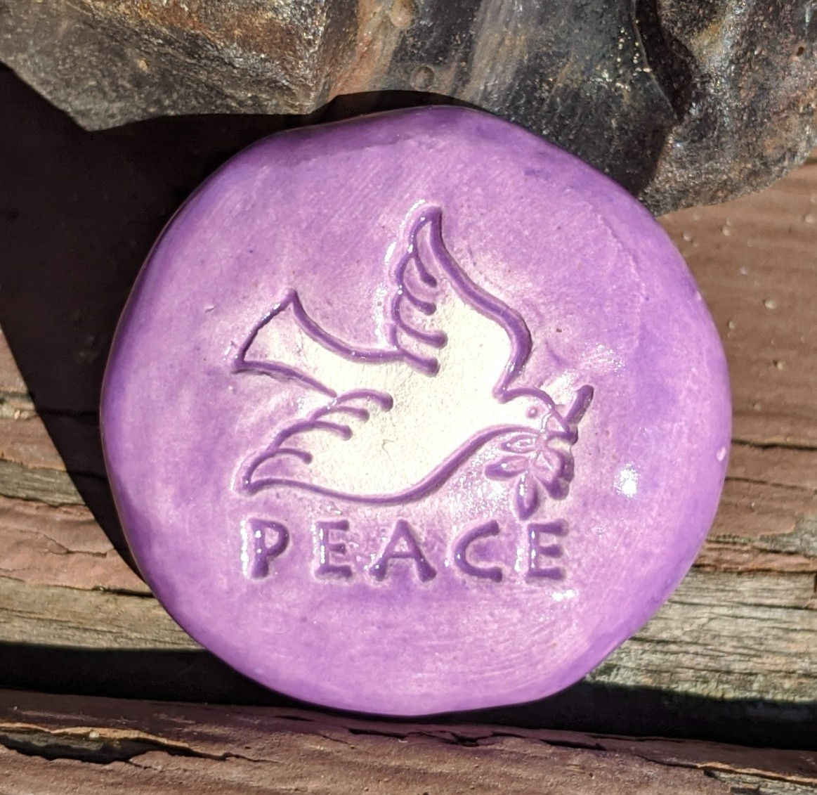 PEACE DOVE Magnet - Amethyst Purple