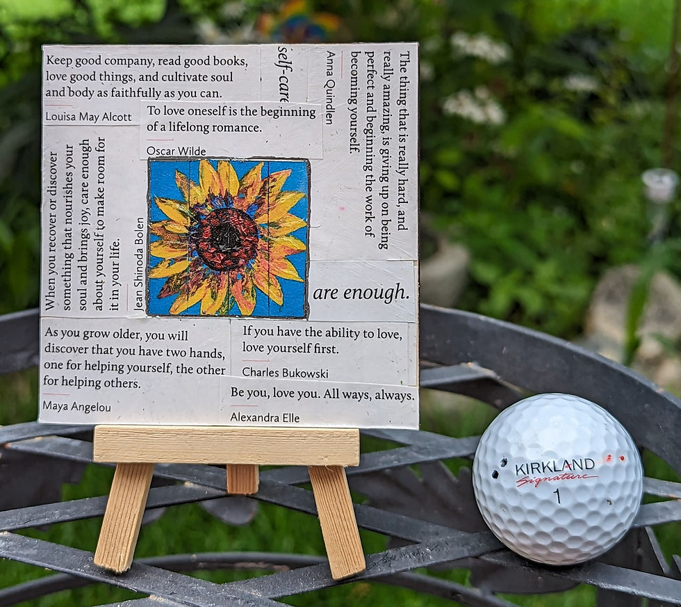 Thumbnail: SELF-CARE SUNFLOWER - Inspirational Art Piece