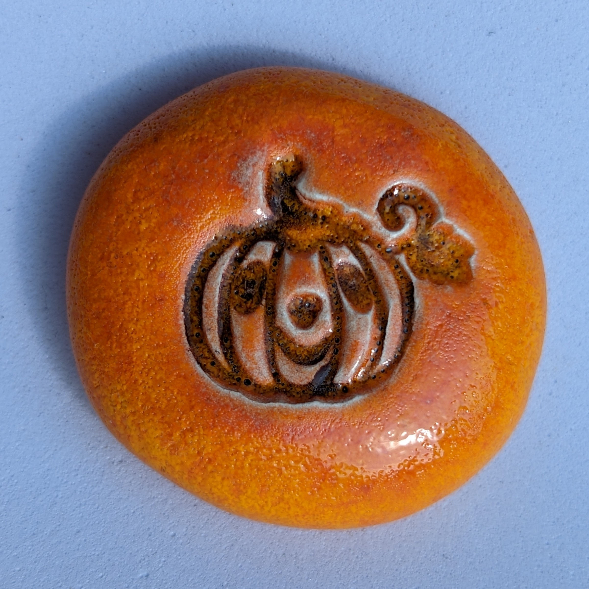CUTE JACK-O-LANTERN Pocket Stone - Orange