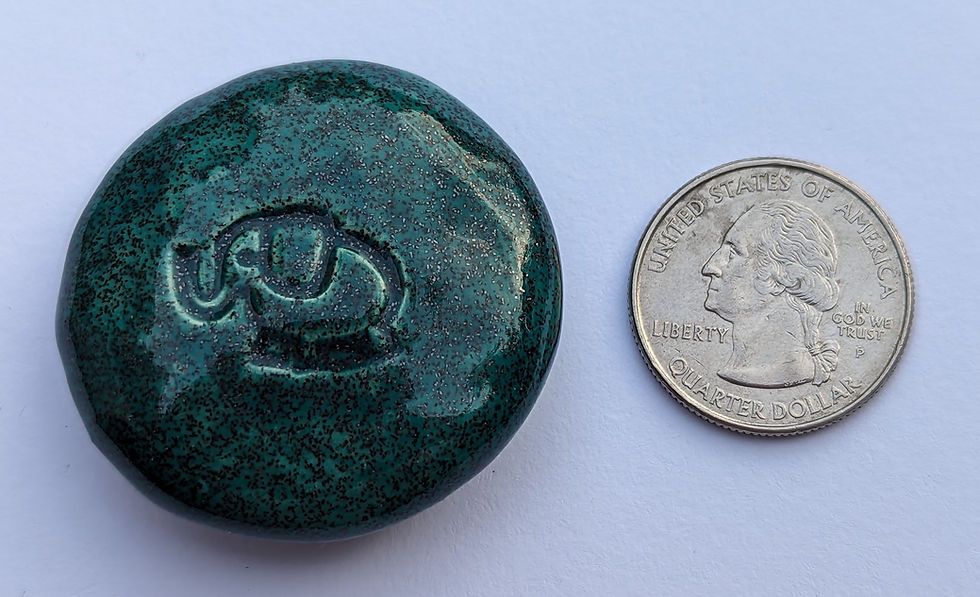 Thumbnail: ELEPHANT Pocket Stone - Teal Shimmer