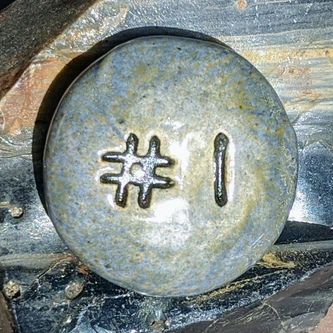 Thumbnail: NUMBER ONE (#1) Pocket Stone - Antique Blue