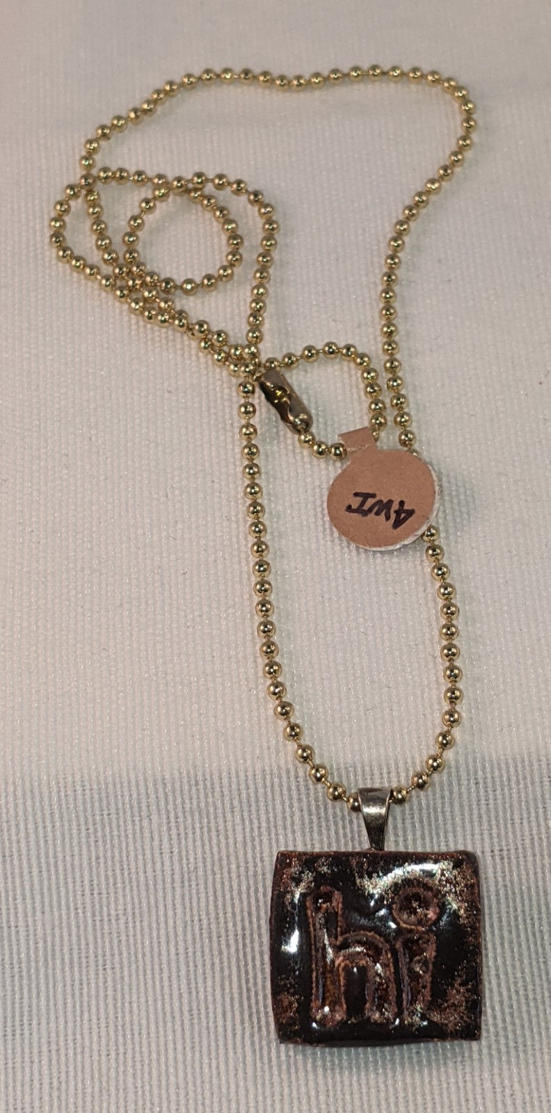 Thumbnail: HI (hello) Pendant/Necklace - Copper Adventure
