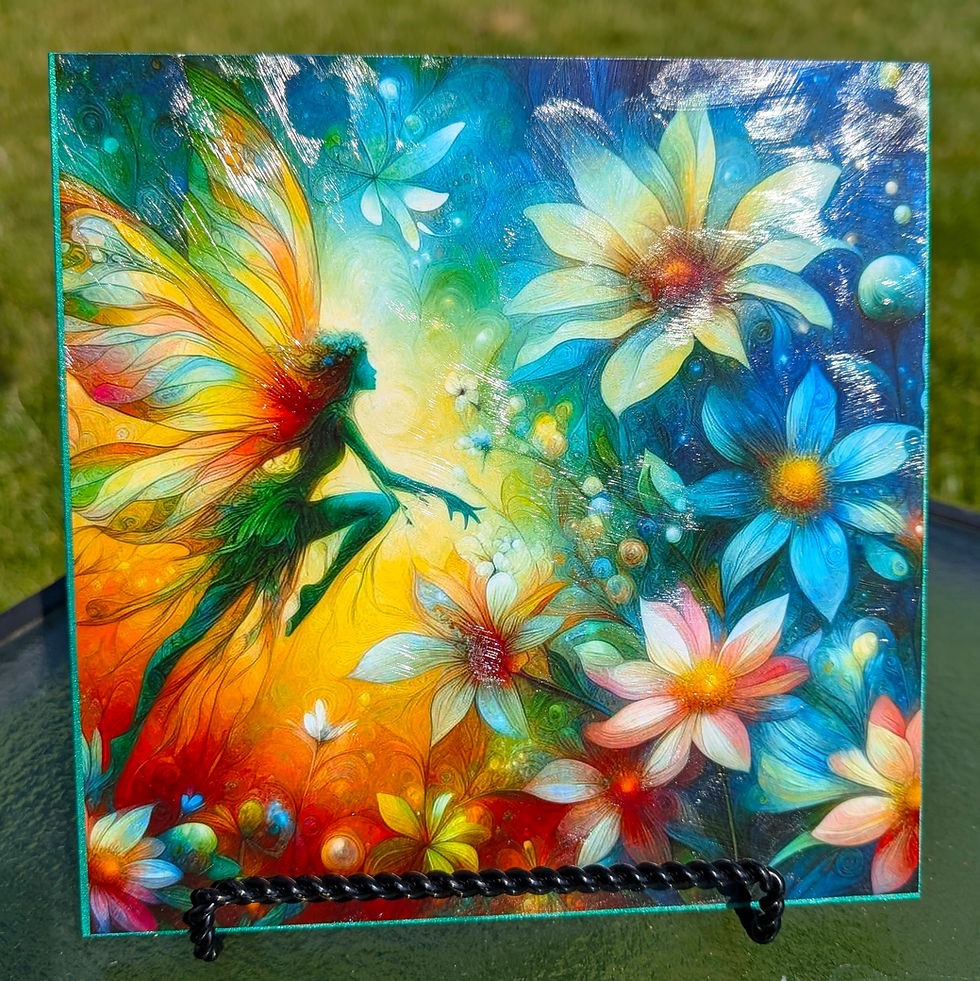BRIGHT FAIRY w/ FLOWERS Print