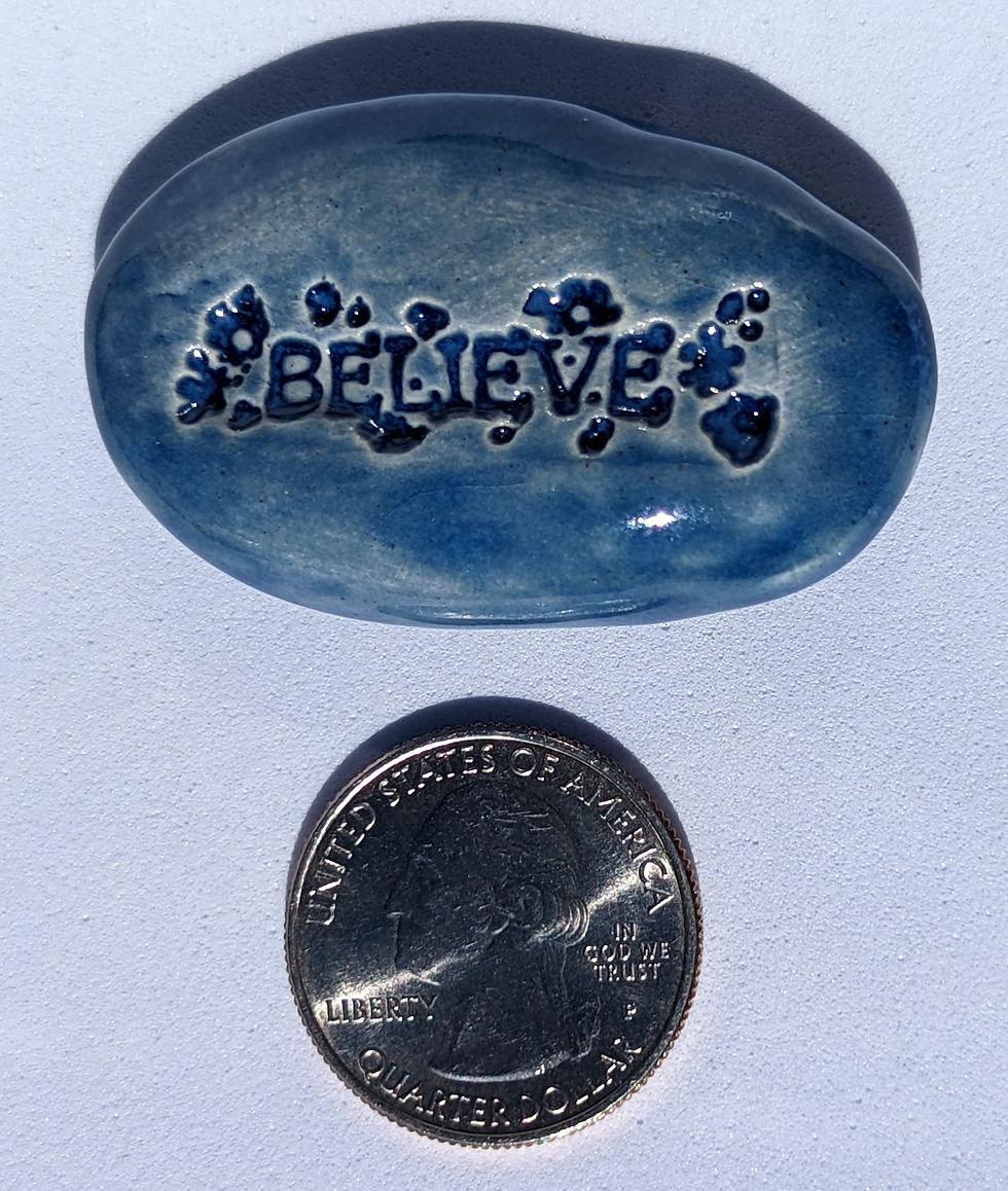 Thumbnail: BELIEVE Pocket Stone - Sapphire Blue