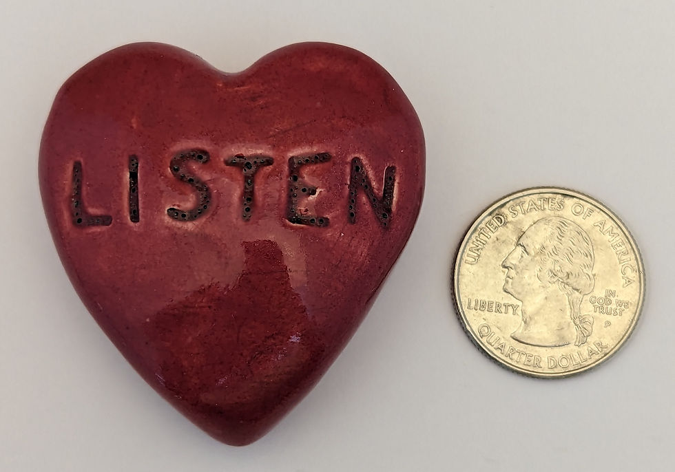 Thumbnail: LISTEN Heart Stone - Rose
