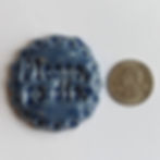 Thumbnail: PLEASE GO DIE Pocket Stone - Sapphire Blue