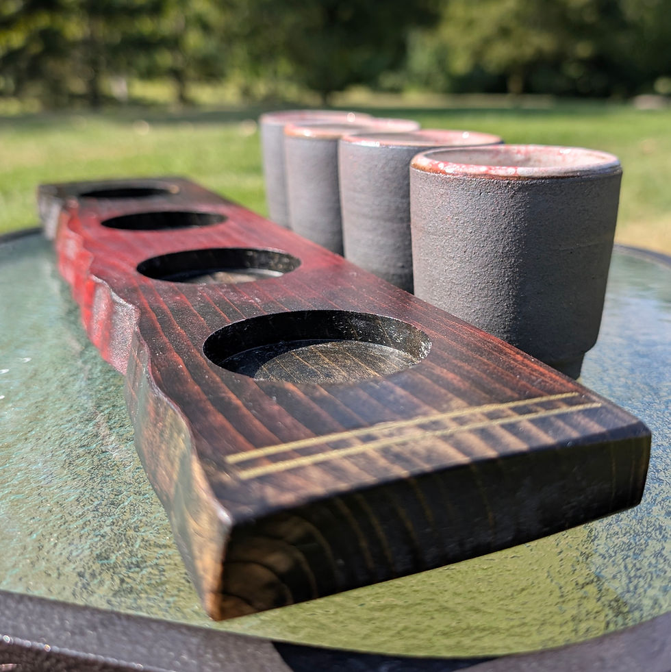 Thumbnail: FLIGHT SET Black Stoneware Clay w/Art Glazes