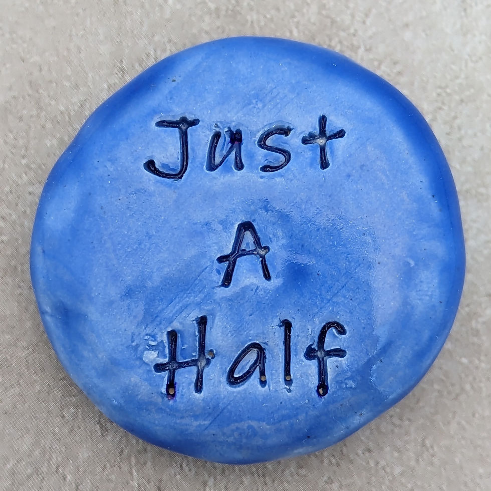 JUST A HALF Pocket Stone - Medium Blue
