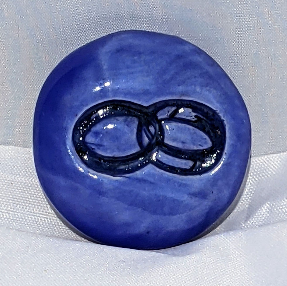 Thumbnail: ENTWINED WEDDING RINGS Pocket Stone - Vivid Blue