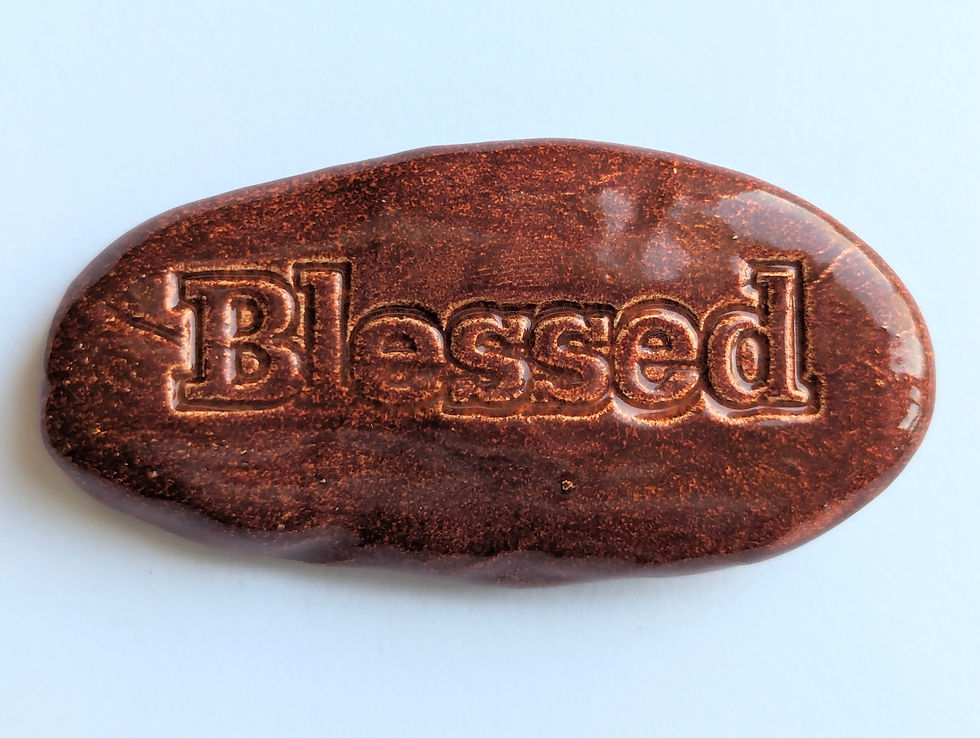 BLESSED Pocket Stone - Burnt Orange