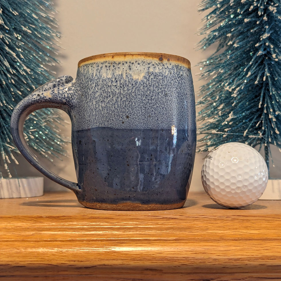 Thumbnail: SMALL STONEWARE MUG by TC Pottery Studio - Blue Celedon