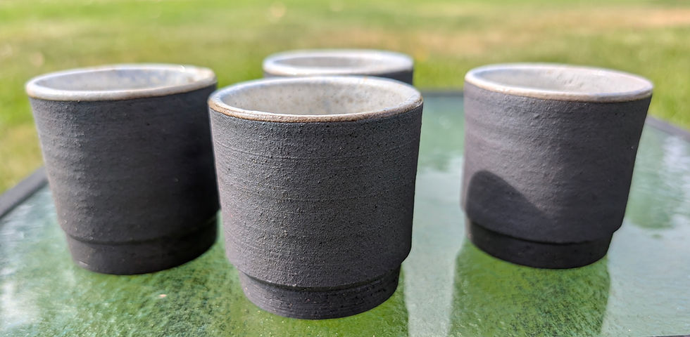 Thumbnail: FLIGHT SHOTS Set - Black Stoneware
