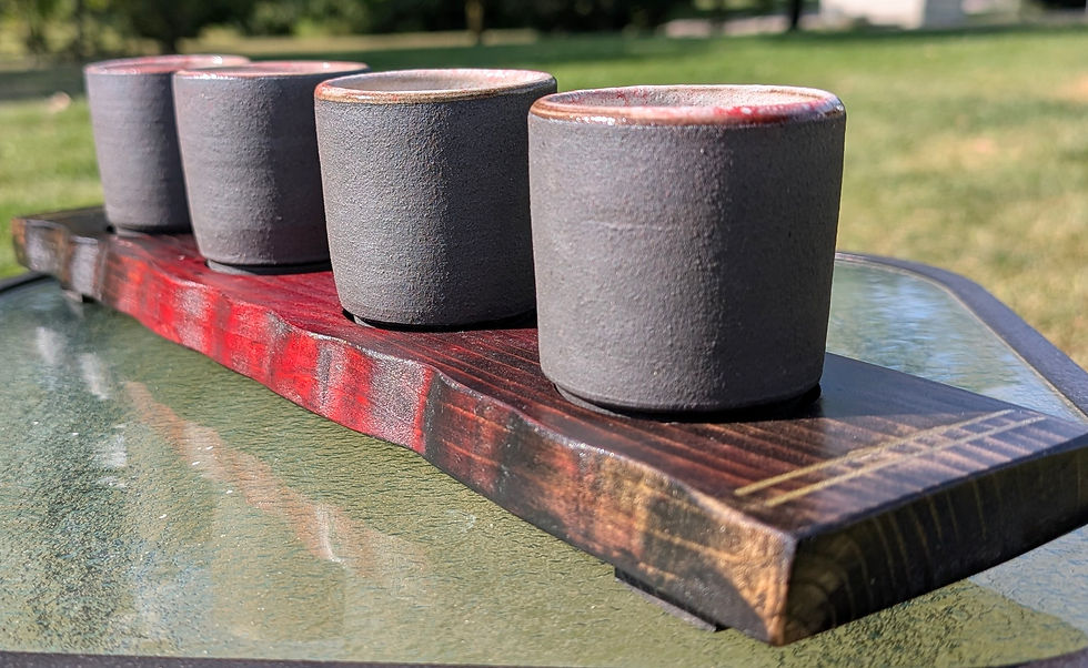 Thumbnail: FLIGHT SET Black Stoneware Clay w/Art Glazes