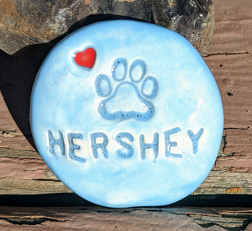 Thumbnail: PAW PRINT & HEART Pocket Stone - Personalized