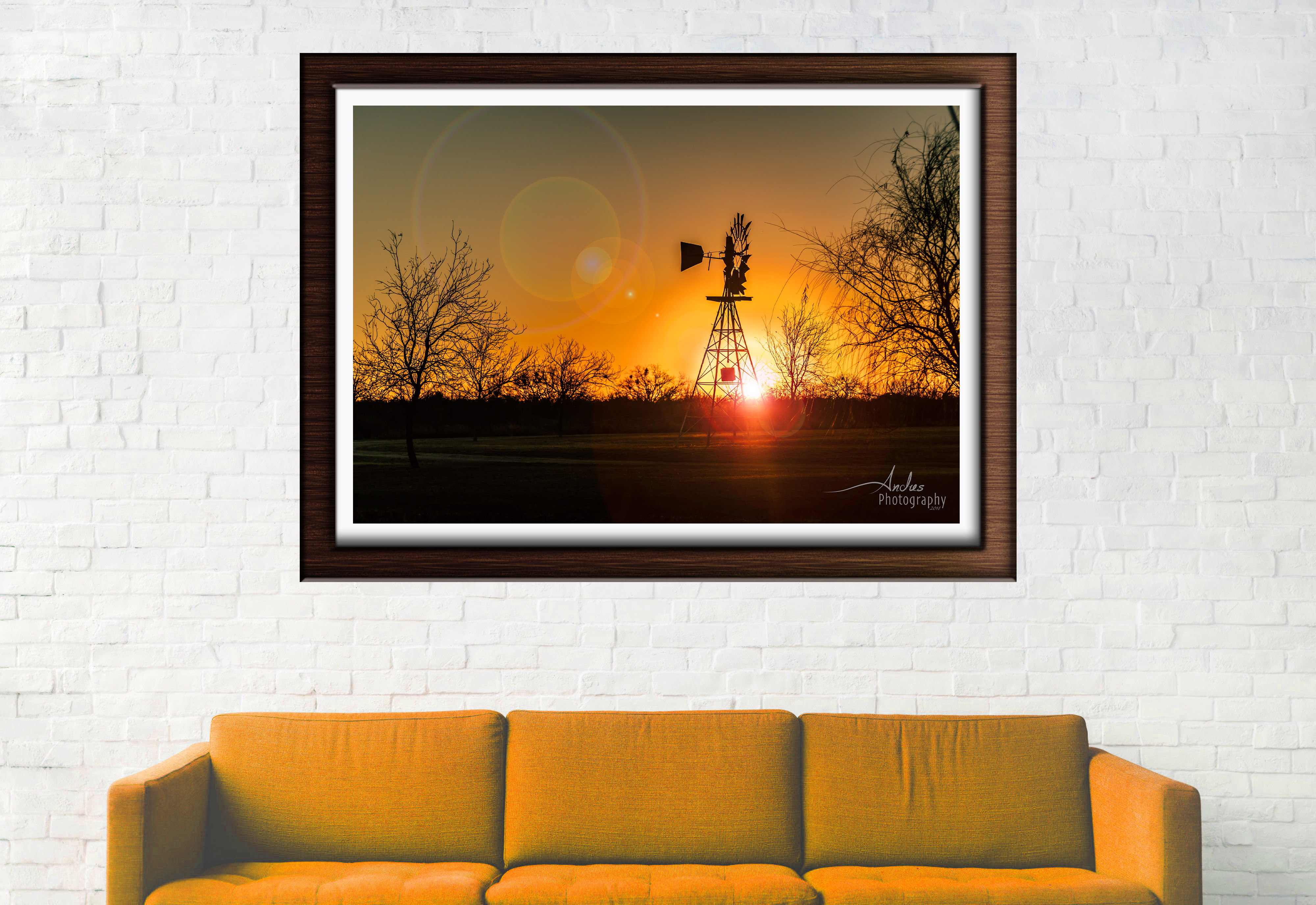 Windmill Sunset - 36"x48"