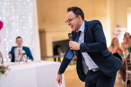 Wedding Magician entertaining a crowd