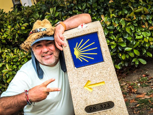 Vashek at the start of the Camino