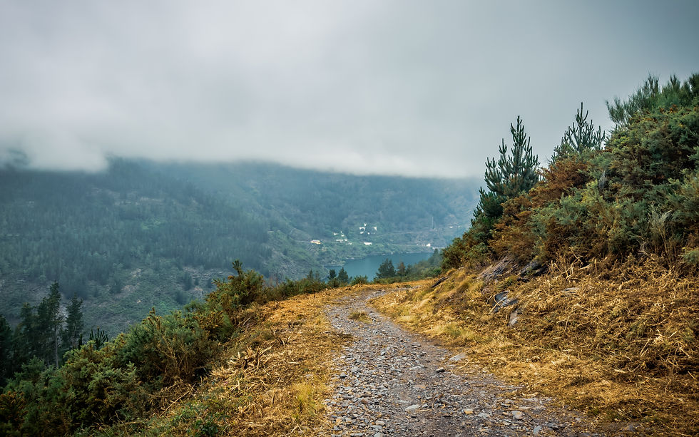 Path close to Salime dam