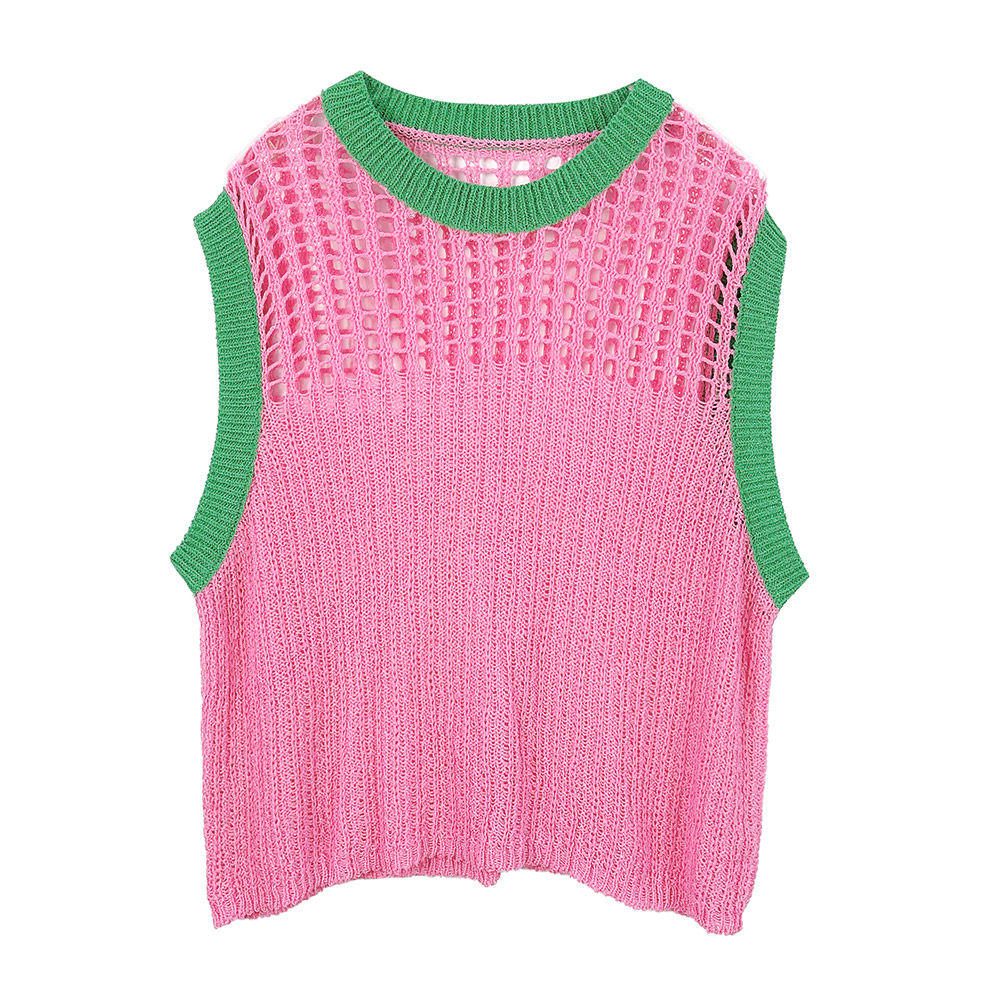 Color Block Knit Vest