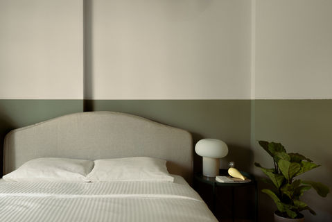 Bedroom interior design olive green