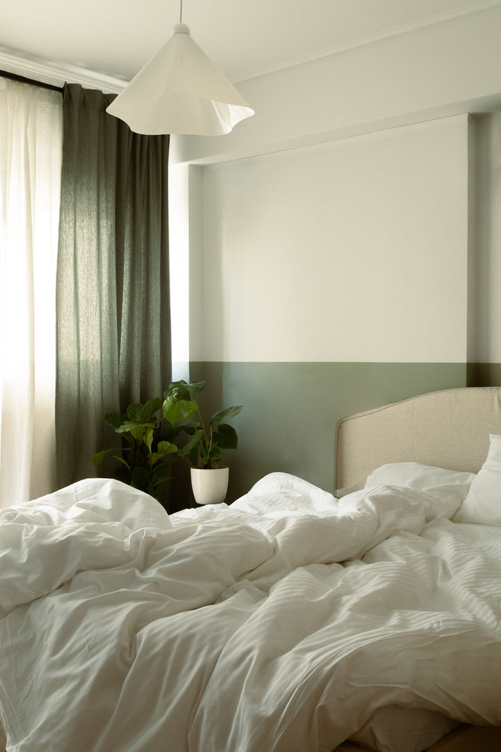 Bedroom interior design olive green