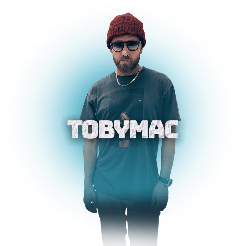 Artist TOBYMAC posing for a photo shoot.