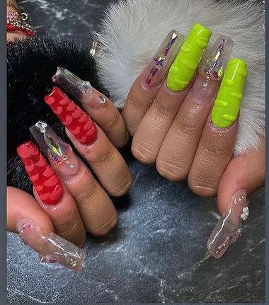 Nail Students Work at Millennium Beauty Institute
