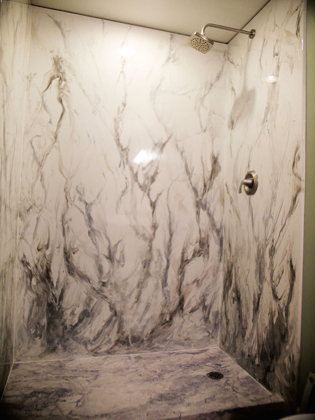 Grey Epoxy Shower Walls