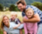 Smiling family portrait