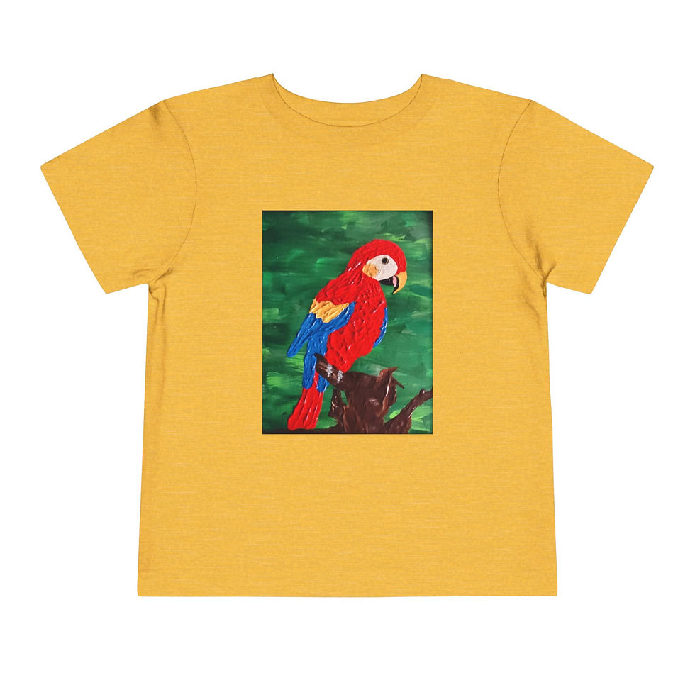 Thumbnail: Colorful Parrot Toddler Tee, Playful Wildlife Top, Birthday, Nature Inspired 